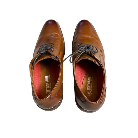Stacy‎ Adams & Co. Marlton  Plain Toe Oxford Cognac Size 11 1/2 - Picture 2 of 9